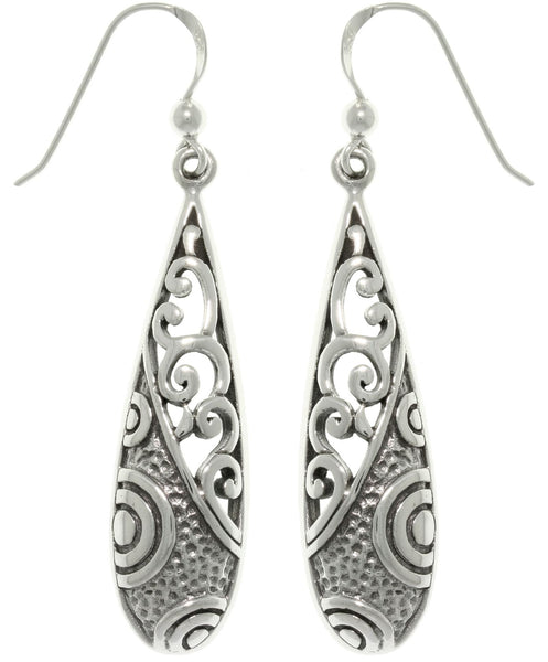 Jewelry Trends Angel Wing Sterling Silver Textured Dangle store Earrings