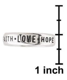 Jewelry Trends Sterling Silver Faith Love Hope '1st Cor 13:13' Band Ring Size 5