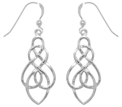 Jewelry Trends Sterling Silver Teardrop Celtic Knot Drop Dangle