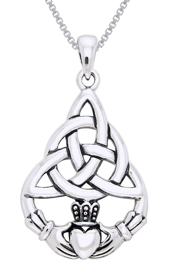 Celtic Family Tree Pendant in Silver Four / Large Pendant / 24 Medium Rounded Box