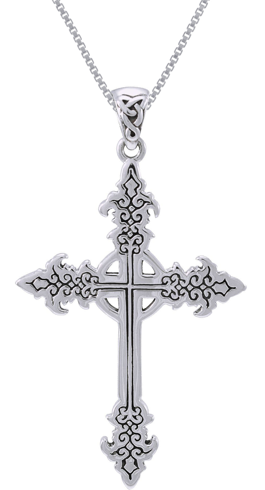 Gothic Cross Necklace - Silver Necklaces For Her